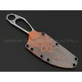 Волчий Век нож Скелетный EDC Custom сталь 95Х18 WA травление, рукоять Сталь Волчий Век нож Скелетный EDC Custom сталь 95Х18 WA травление, рукоять Сталь