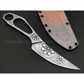 Волчий Век нож Скелетный EDC Custom сталь 95Х18 WA травление, рукоять Сталь Волчий Век нож Скелетный EDC Custom сталь 95Х18 WA травление, рукоять Сталь