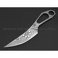 Волчий Век нож Скелетный EDC Custom сталь 95Х18 WA травление, рукоять Сталь Волчий Век нож Скелетный EDC Custom сталь 95Х18 WA травление, рукоять Сталь