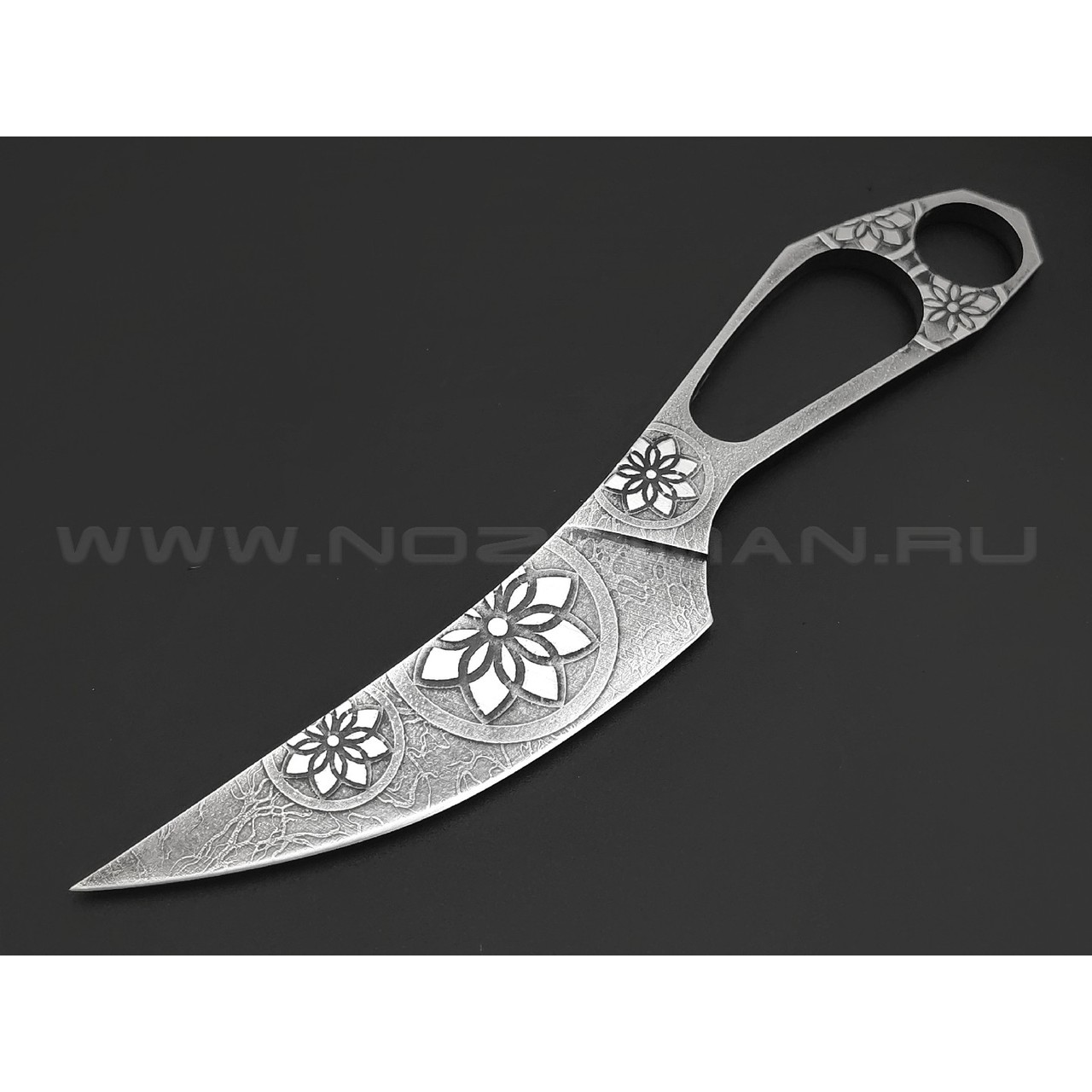 Волчий Век нож Скелетный EDC Custom сталь 95Х18 WA травление, рукоять Сталь