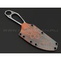 Волчий Век нож Скелетный EDC Custom сталь 95Х18 WA травление, рукоять Сталь