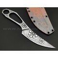 Волчий Век нож Скелетный EDC Custom сталь 95Х18 WA травление, рукоять Сталь