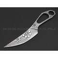 Волчий Век нож Скелетный EDC Custom сталь 95Х18 WA травление, рукоять Сталь