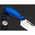 Волчий Век нож Мини МасичЬка сталь N690 WA satin, рукоять G10 blue, карбон Волчий Век нож Мини МасичЬка сталь N690 WA satin, рукоять G10 blue, карбон