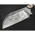 Волчий Век нож Mordor Custom сталь D2 WA обух 15 мм, рукоять Зуб Орка - стаб. рог лося, G10