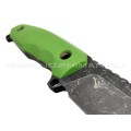Нож с Котом Тик-Так 6 сталь Cr12 блэквош, рукоять G10 light green, kydex green skull Нож с Котом Тик-Так 6 сталь Cr12 блэквош, рукоять G10 light green, kydex green skull