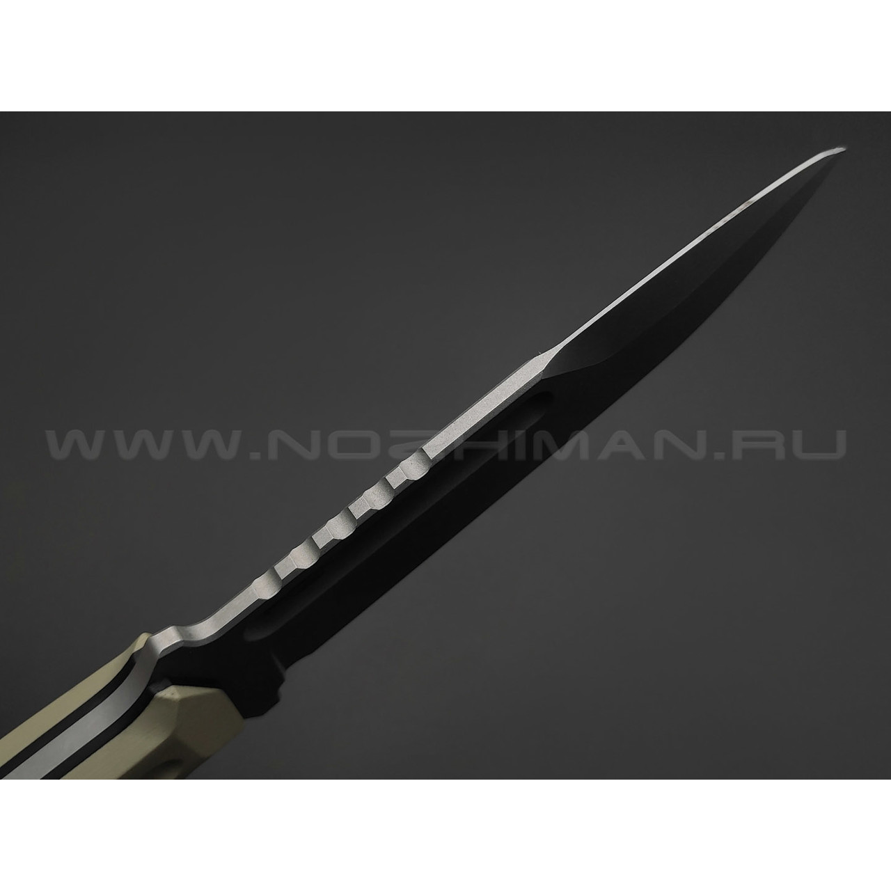 N.C.Custom нож Parachuter сталь Aus-10 стоунвош, рукоять G10 tan