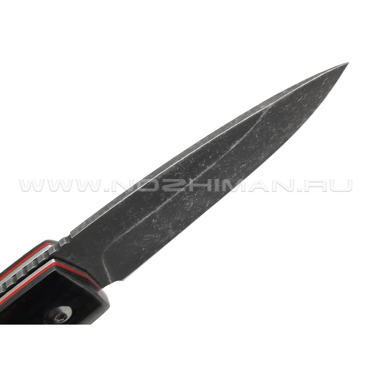 Товарищество Завьялова складной нож Грибник сталь Булат блэквош, рукоять Зирикот, carbon fiber, G10