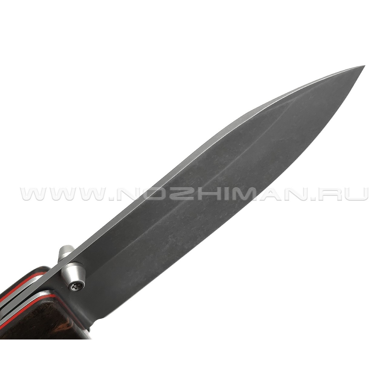 Товарищество Завьялова складной нож Удачный сталь Булат стоунвош, рукоять Стаб. карельская береза, G10