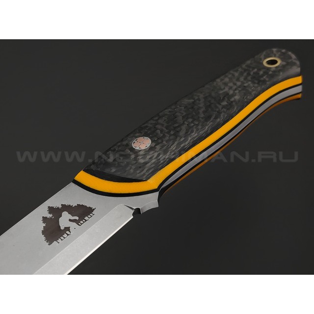 7 ножей нож Йети сталь PGK стоунвош, рукоять Carbon fiber, G10 yellow