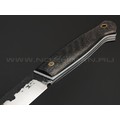7 ножей нож Клык большой, сталь K340 ковка, рукоять Carbon fiber, G10 white 7 ножей нож Клык большой, сталь K340 ковка, рукоять Carbon fiber, G10 white