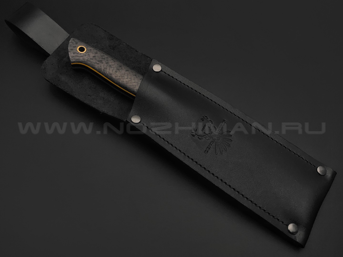 7 ножей нож ТехноПчак сталь N690 satin, рукоять Carbon fiber, G10 black & yellow