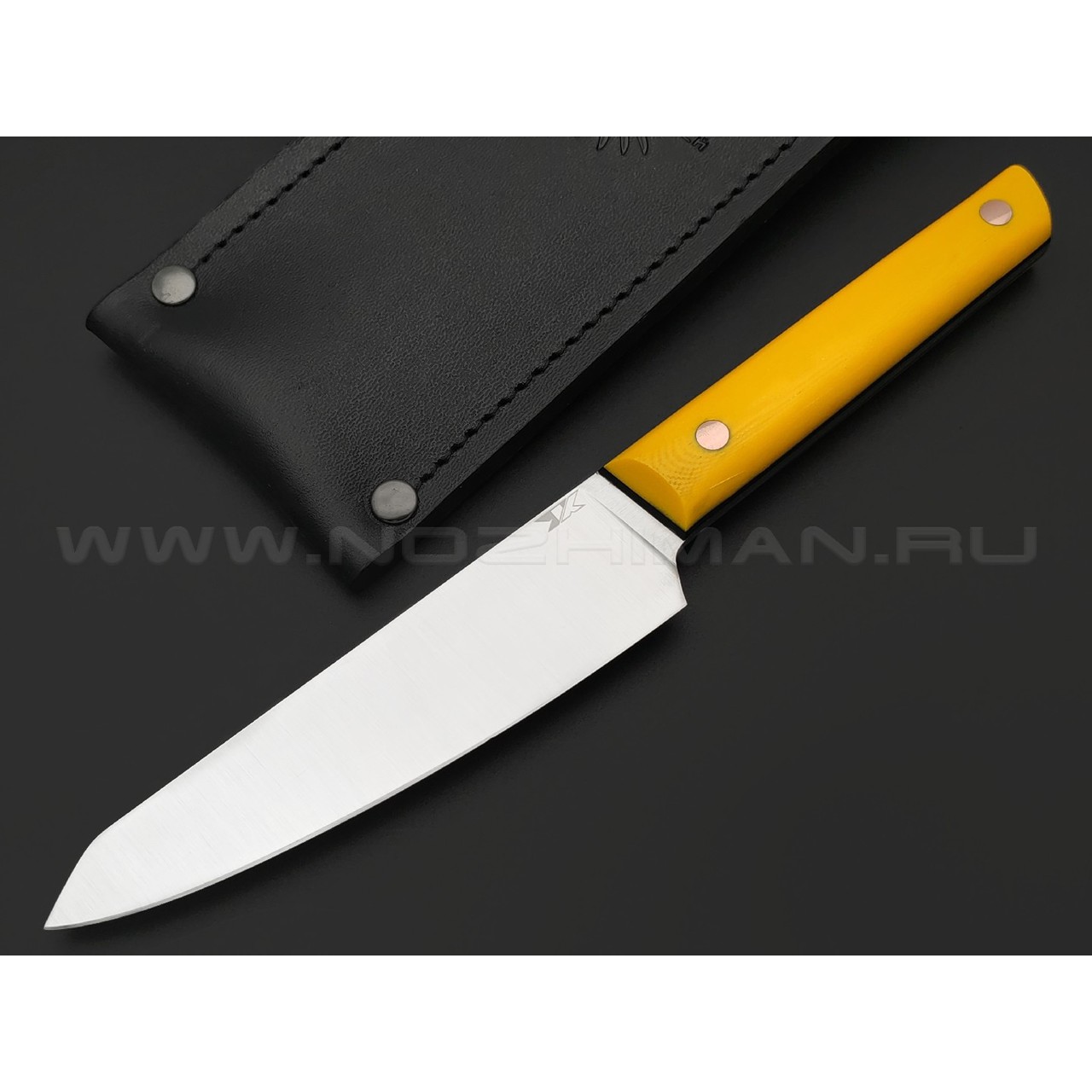 7 ножей нож Су-шеф сталь VG-10 satin, рукоять G10 yellow
