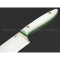 7 ножей нож Су-шеф сталь N690 satin, рукоять G10 white & green 7 ножей нож Су-шеф сталь N690 satin, рукоять G10 white & green