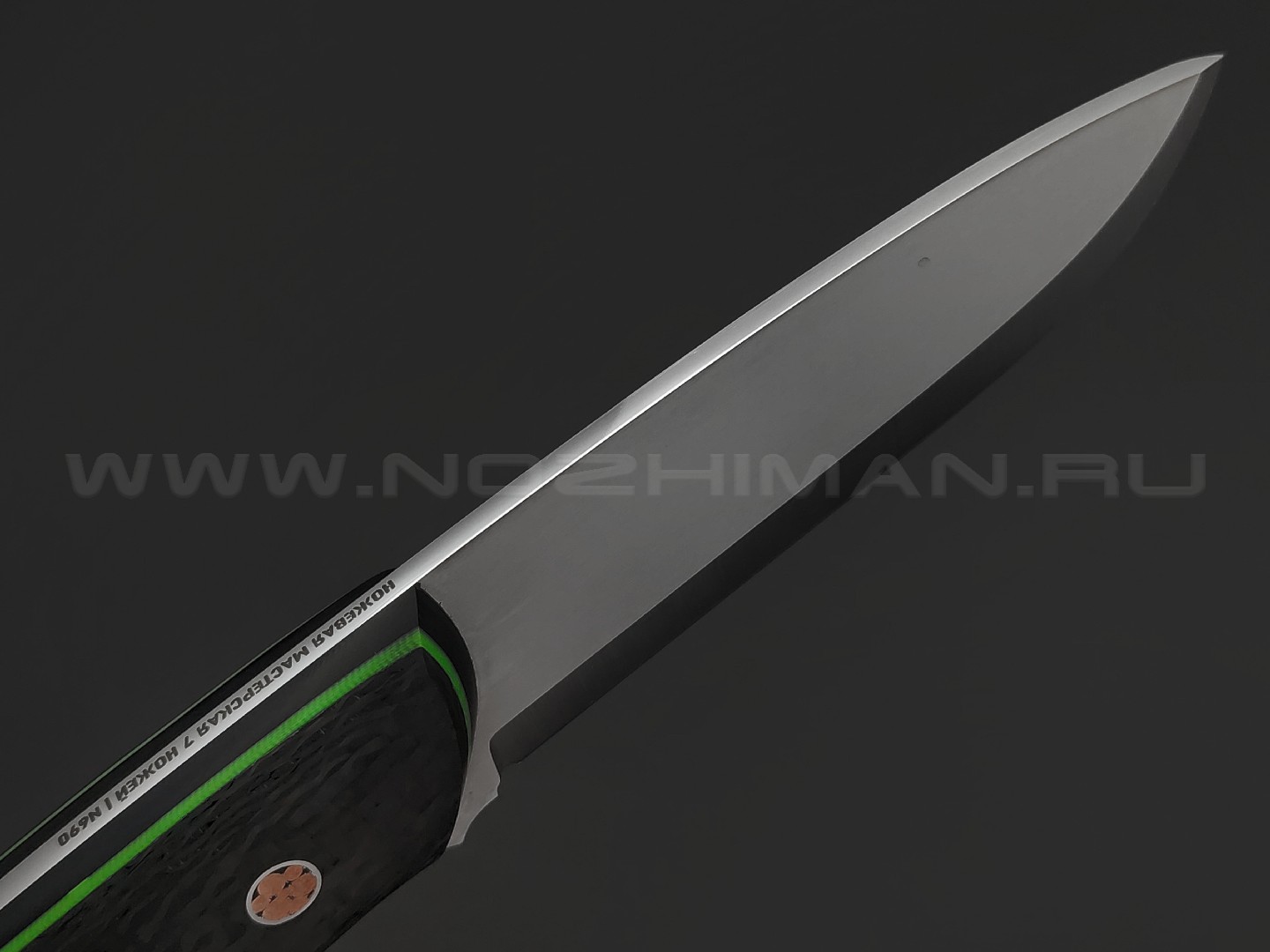 7 ножей нож Йети сталь N690 satin, рукоять Carbon fiber, G10 black & green