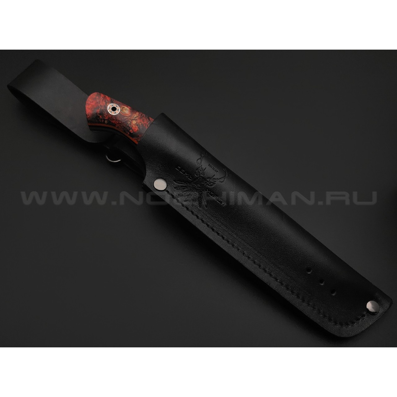 7 ножей нож Пиранья сталь M390 стоунвош, рукоять Стаб. кап клена, G10 black & orange