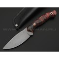 7 ножей нож Пиранья сталь M390 стоунвош, рукоять Стаб. кап клена, G10 black & orange 7 ножей нож Пиранья сталь M390 стоунвош, рукоять Стаб. кап клена, G10 black & orange