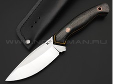 7 ножей нож Пиранья сталь N690 satin, рукоять Carbon fiber, G10 black & yellow