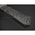 Кузница Васильева нож НЛВ150 ламинат QPM53, рукоять Carbon fiber, мокумэ-ганэ, карболит Кузница Васильева нож НЛВ150 ламинат QPM53, рукоять Carbon fiber, мокумэ-ганэ, карболит