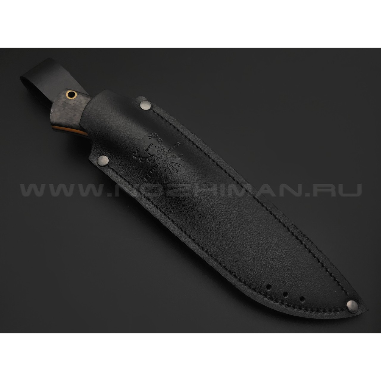 7 ножей нож Беркут сталь K340 satin, рукоять Carbon fiber, G10 yellow