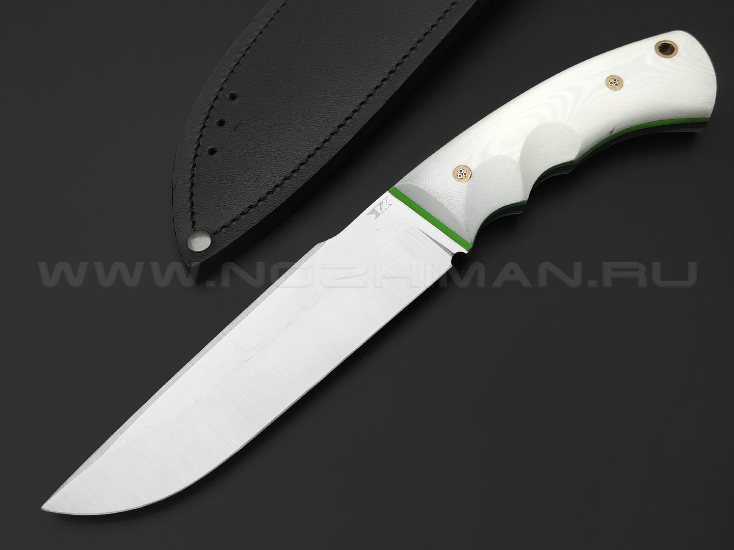 7 ножей нож Беркут XL сталь K340 satin, рукоять G10 white