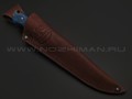 Товарищество Завьялова нож Бригадир сканди, сталь M390, рукоять G10 chaotic black & blue