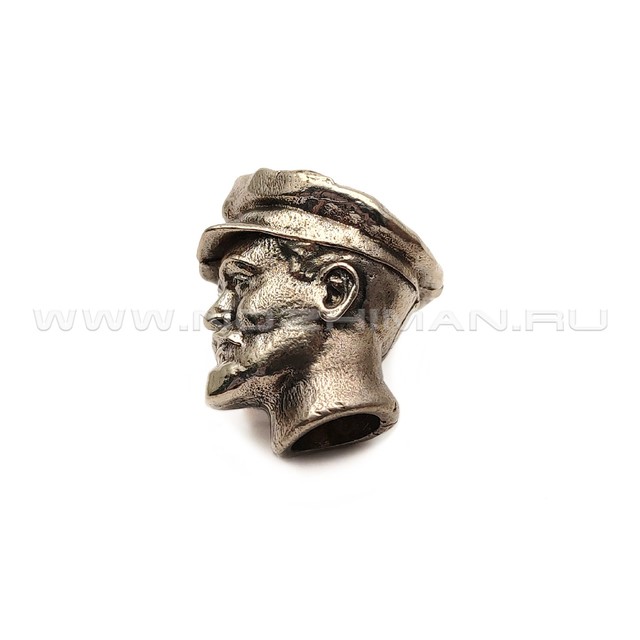 Бусинка на нож "Ленин в кепке" нейзильбер