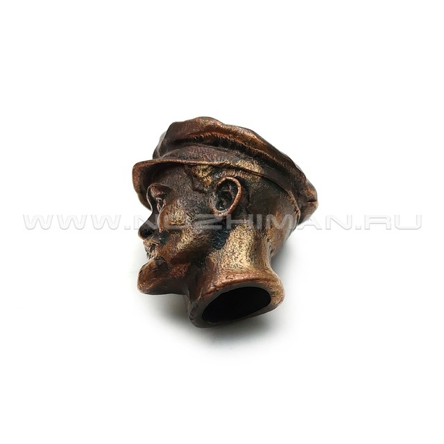 Бусинка на нож "Ленин в кепке" бронза