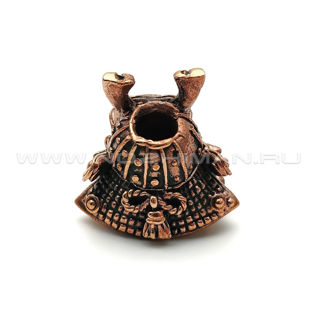Бусинка на нож "Military Cats - Кот самурай" бронза