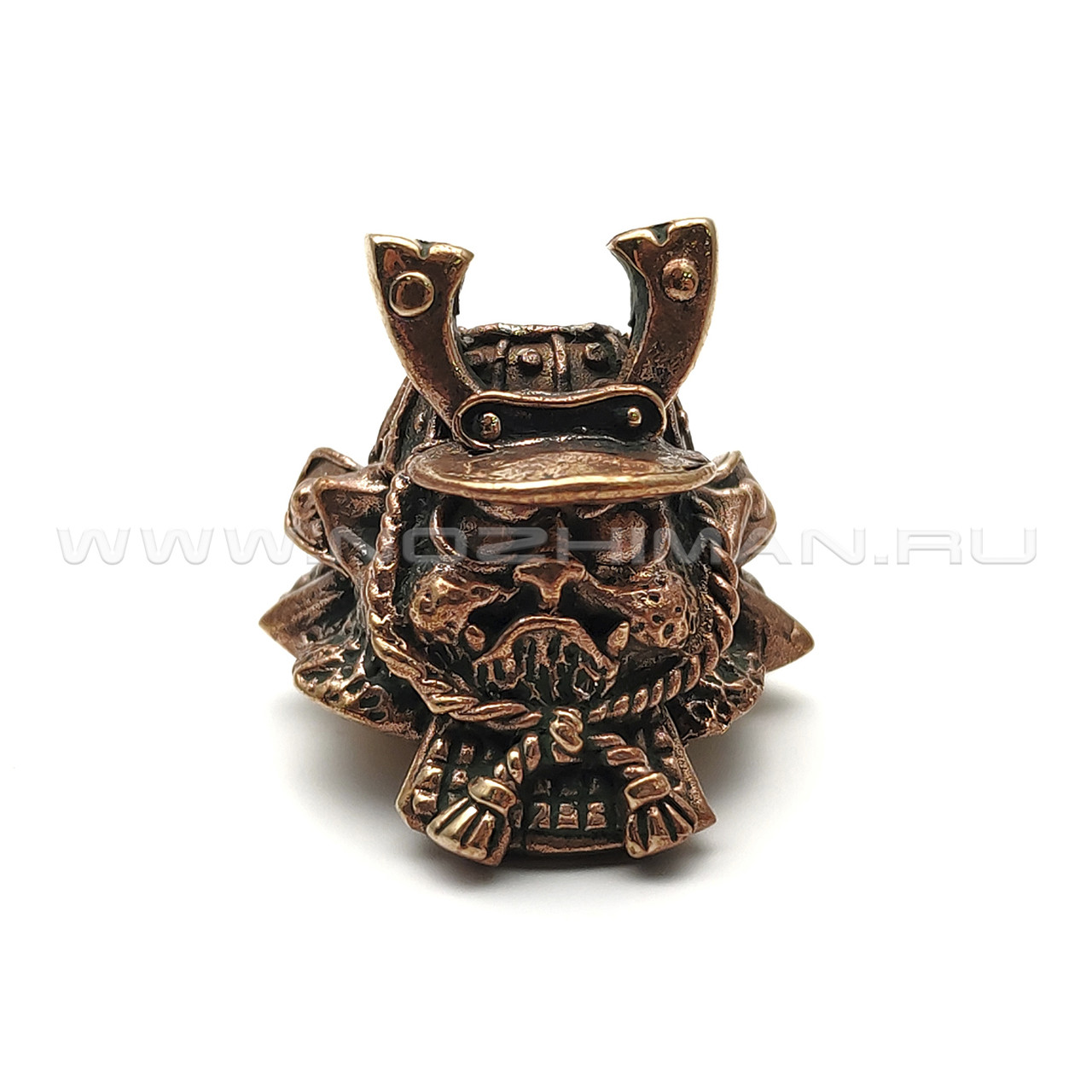 Бусинка на нож "Military Cats - Кот самурай" бронза