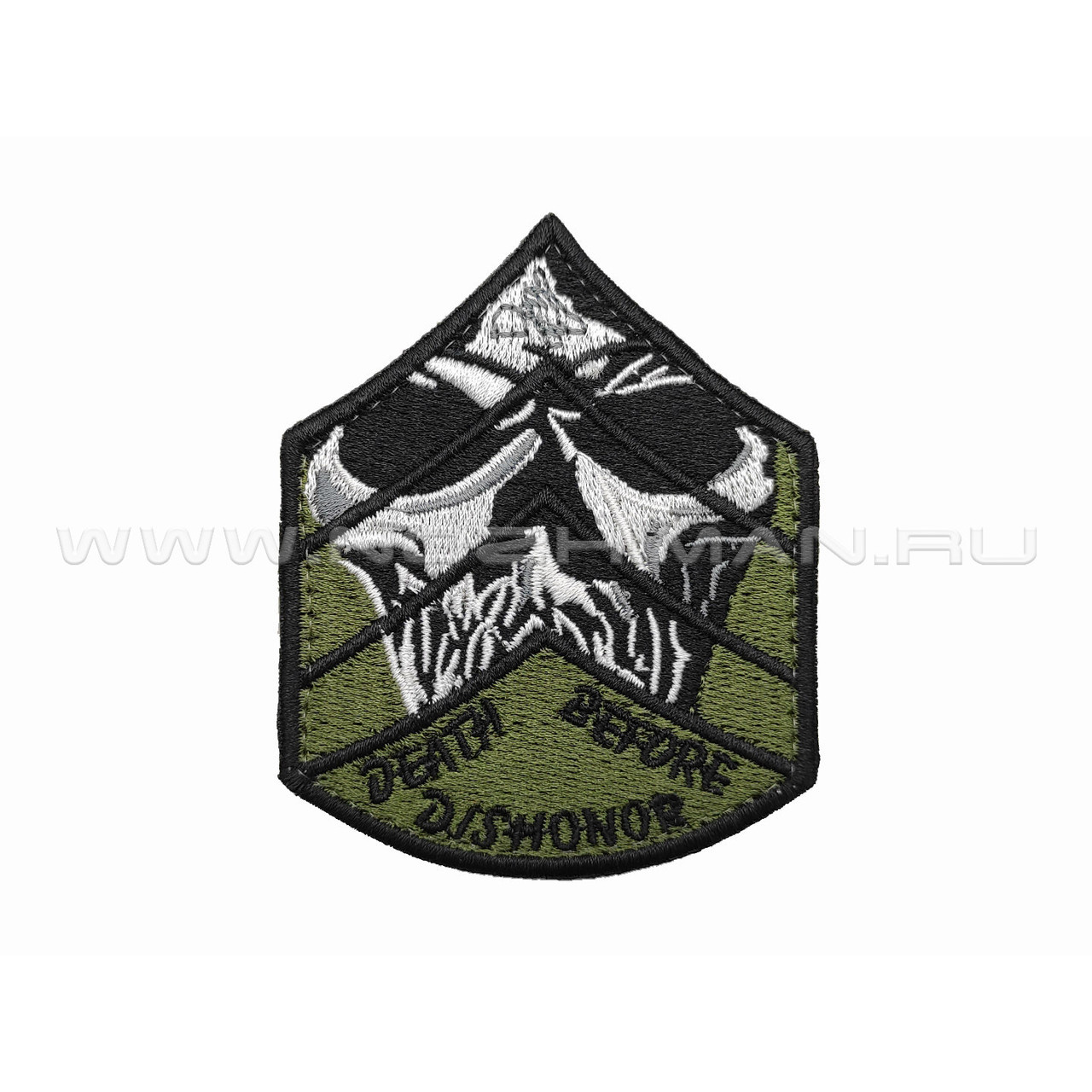 Патч П-462 "Death Before Dishonor - Смерть педпочтем бесчестию" олива