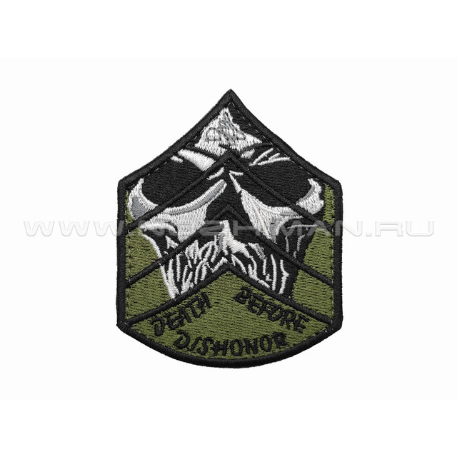 Патч П-462 "Death Before Dishonor - Смерть педпочтем бесчестию" олива