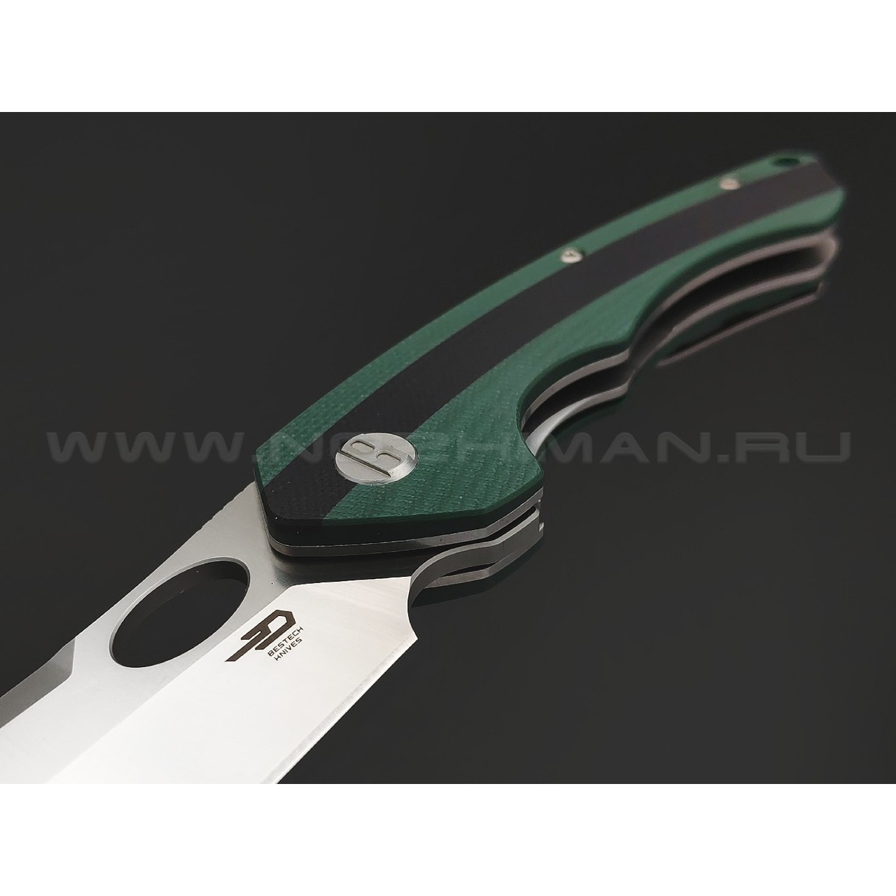 Нож Bestech Skirmish BG44A сталь D2, рукоять G10 black & green