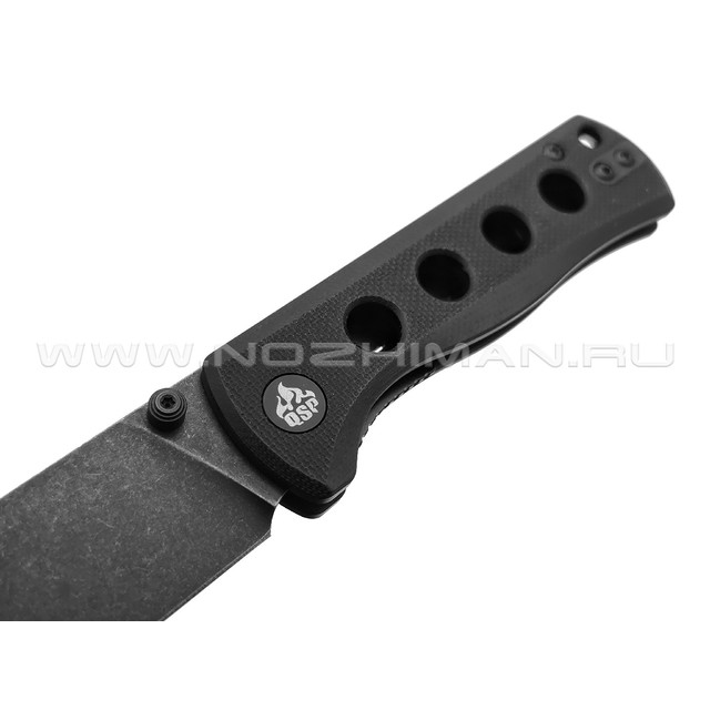 QSP складной нож Canary folder QS150-A2 сталь 14C28N блэквош, рукоять G10 чёрный