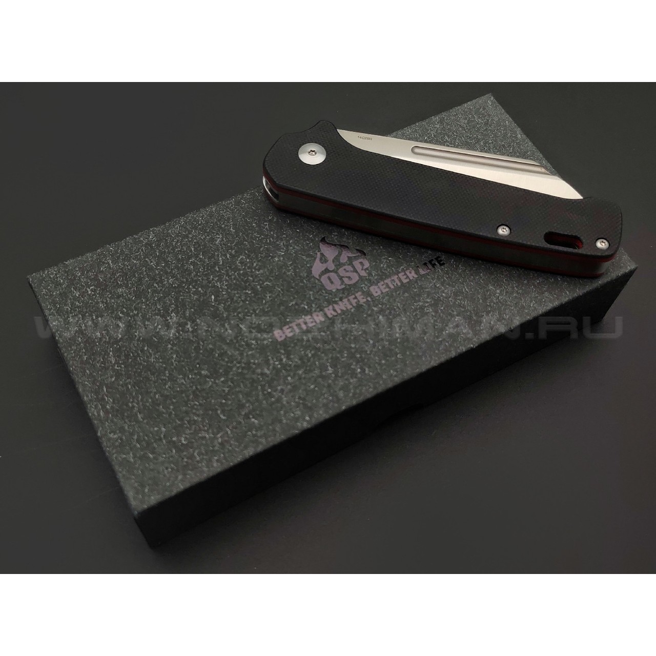 Нож QSP Penguin Slipjoint QS130SJ-B сталь 14C28N, рукоять G10 black