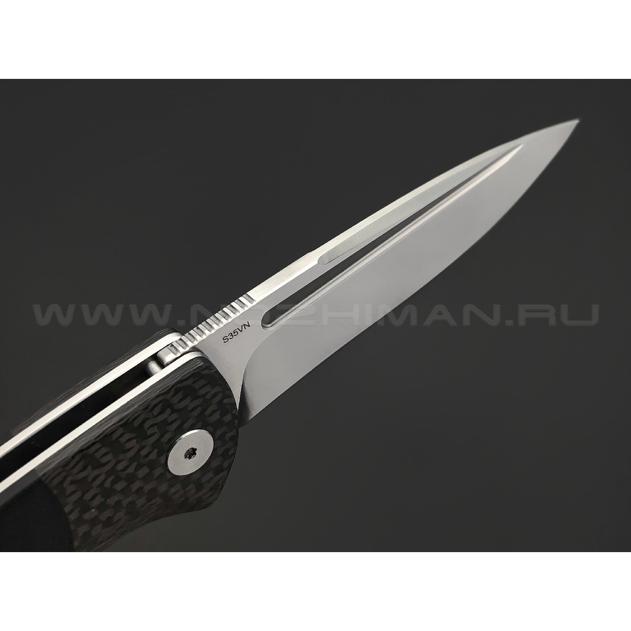 Нож QSP Harpyie QS129-B сталь S35VN, рукоять Carbon fiber, G10 black