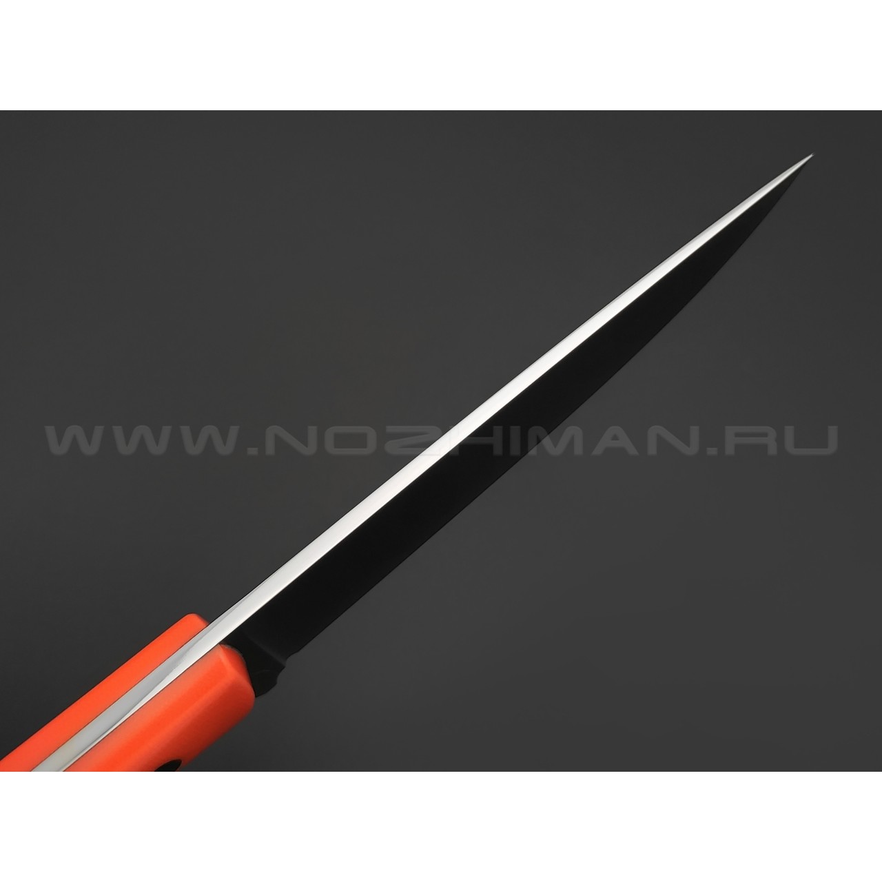 Апус нож Паринг XL сталь K110 сатин, рукоять G10 оранжевая, карбон