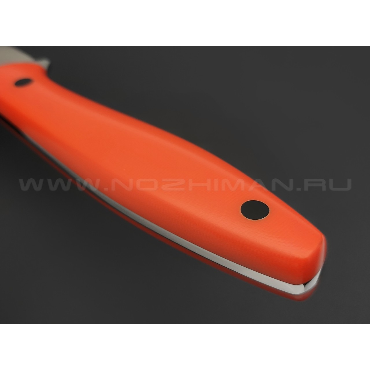 Апус нож Паринг XL сталь K110 сатин, рукоять G10 оранжевая, карбон