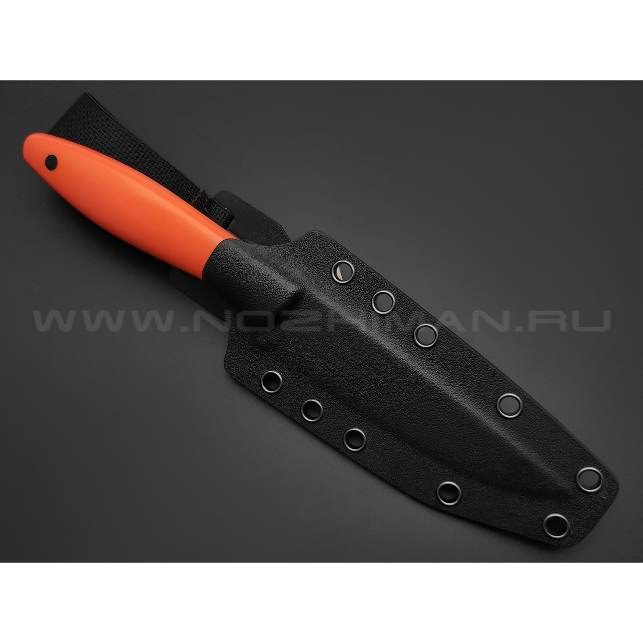 Апус нож Паринг XL сталь K110 сатин, рукоять G10 оранжевая, карбон