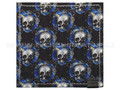 ZT Hanks платок хэнк "Черепа и синие цветы" 20х20 см