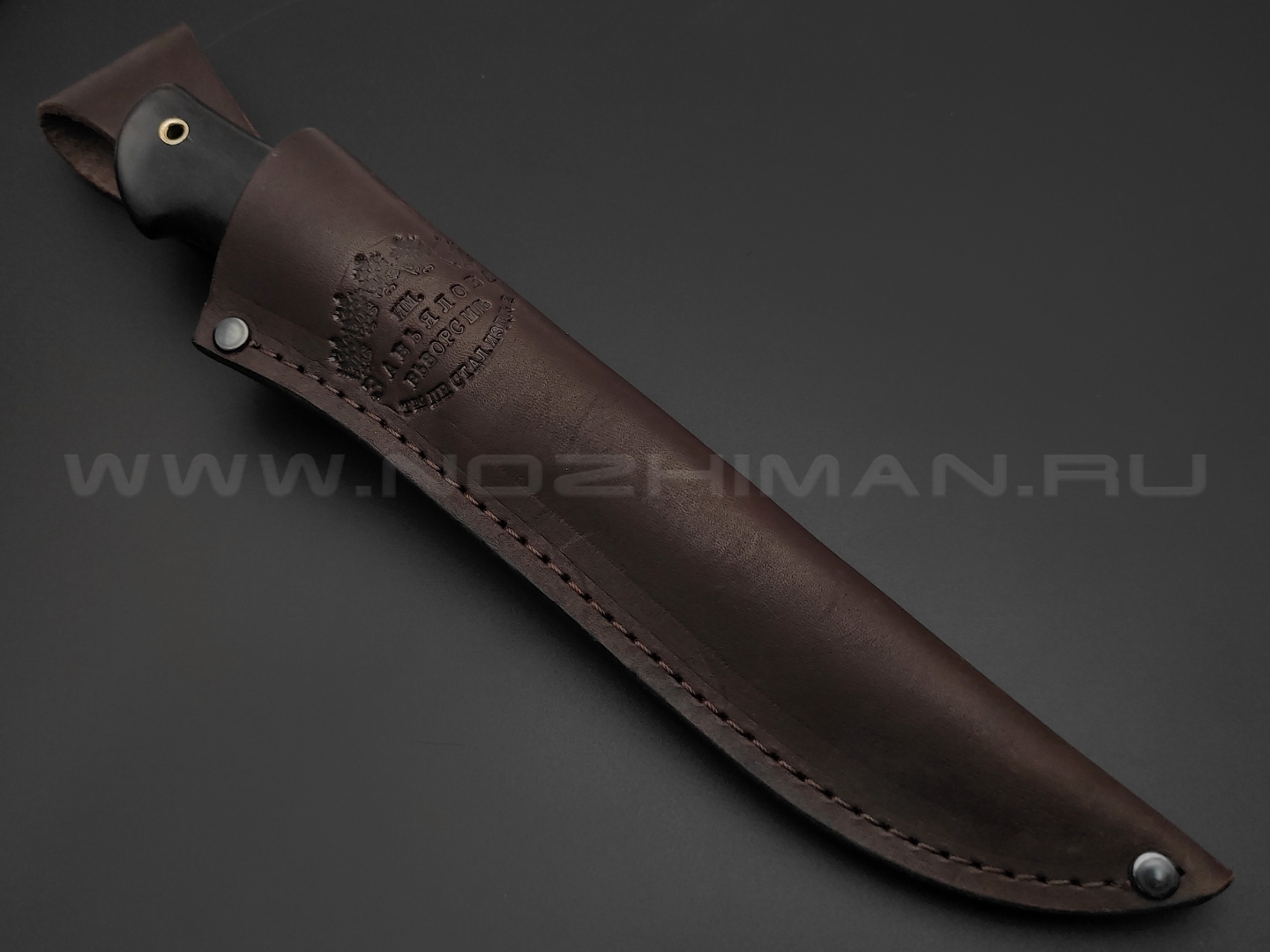Товарищество Завьялова нож Атаман сталь N690, рукоять Дерево граб, латунь