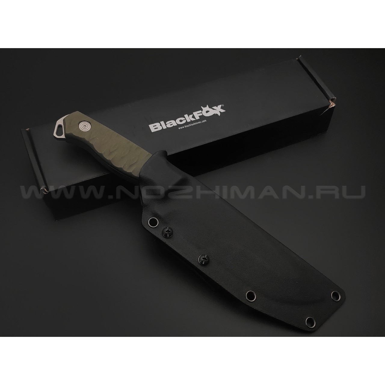 Нож BlackFox Golem BF-757 OD сталь D2 стоунвош, рукоять G10 OD green