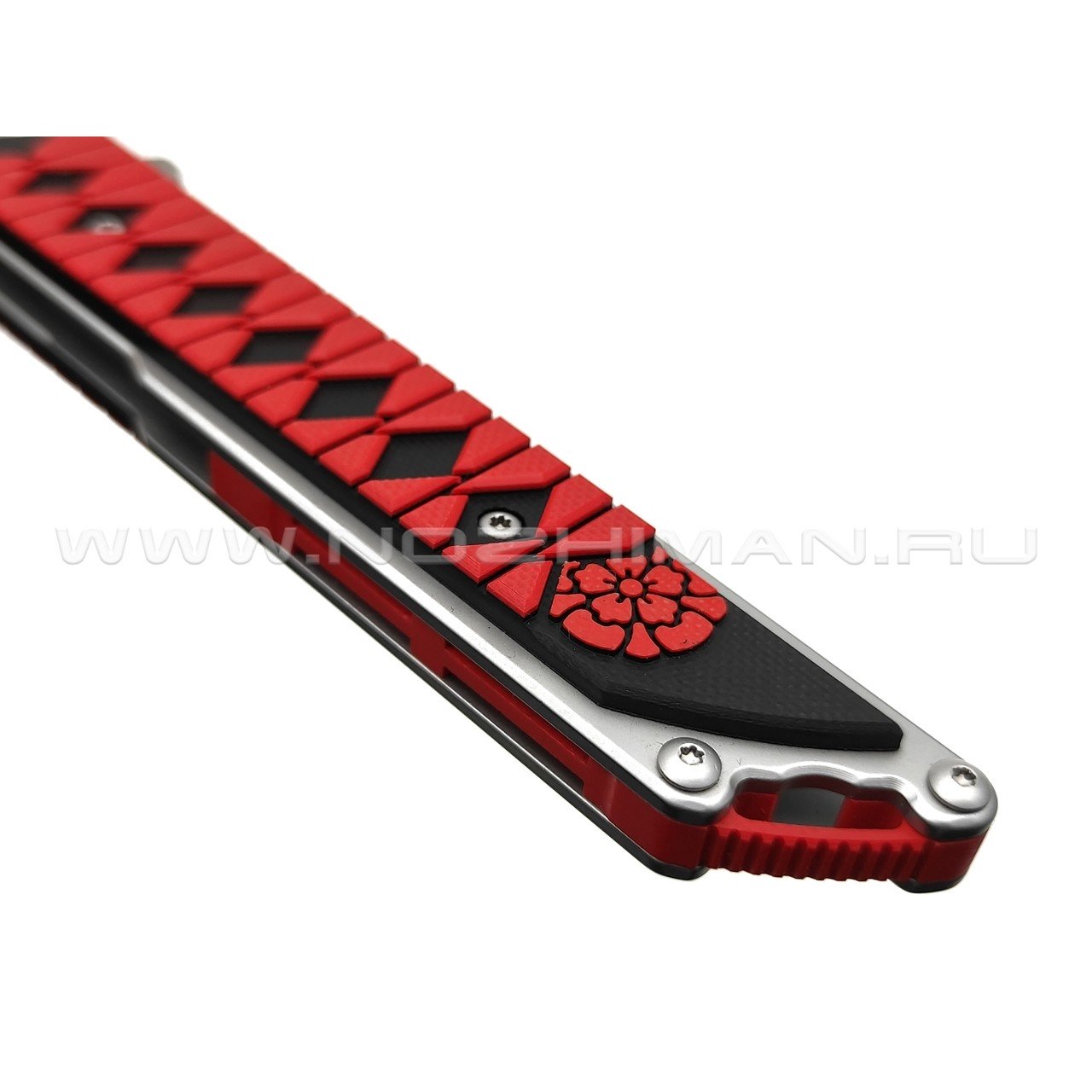 Mr.Blade складной нож Hokku сталь D2 sw, рукоять G10 black & red, кожаный чехол