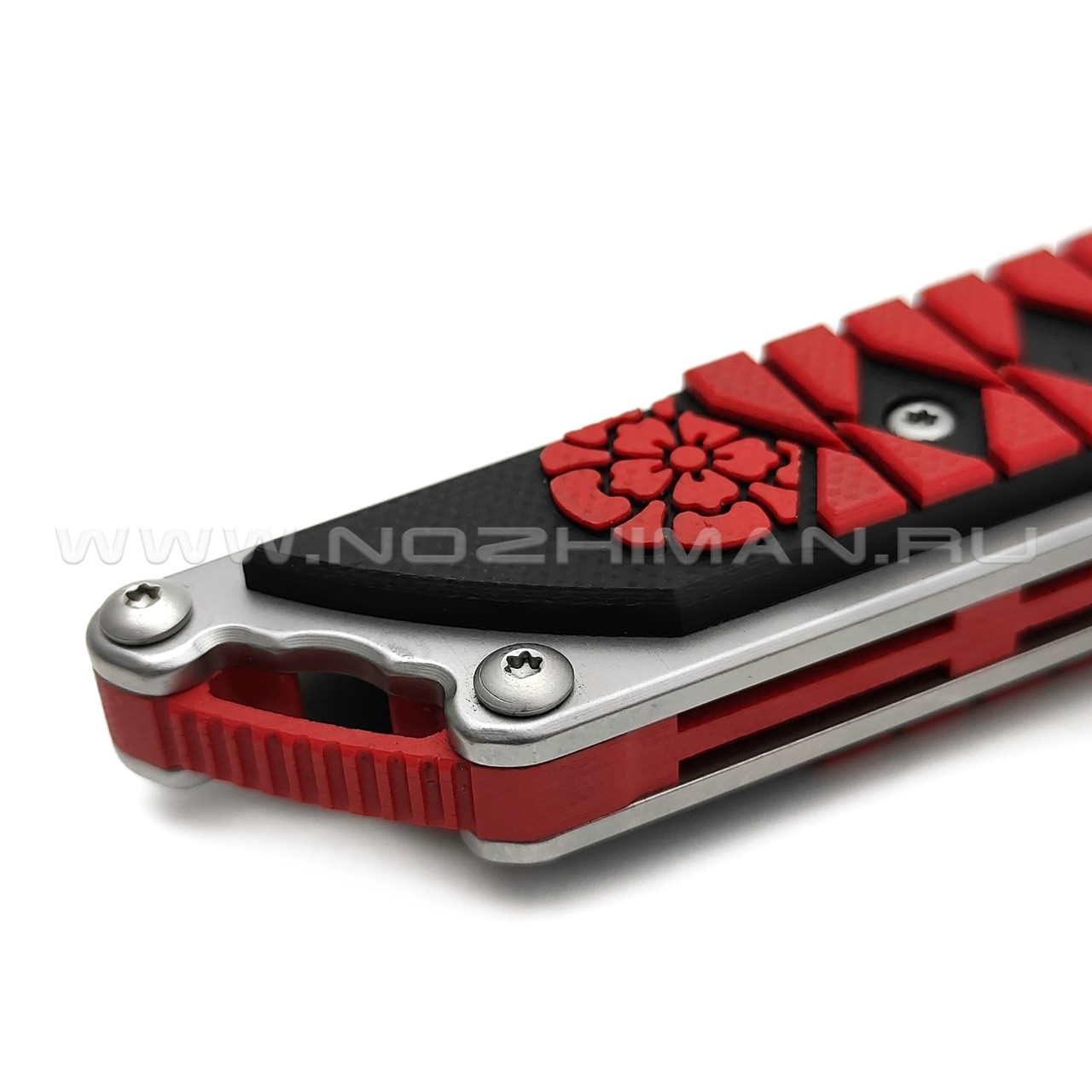 Mr.Blade складной нож Hokku сталь D2 sw, рукоять G10 black & red, кожаный чехол