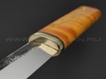 Товарищество Завьялова нож Якут-М сталь K340, рукоять Карельская береза желтая, латунь