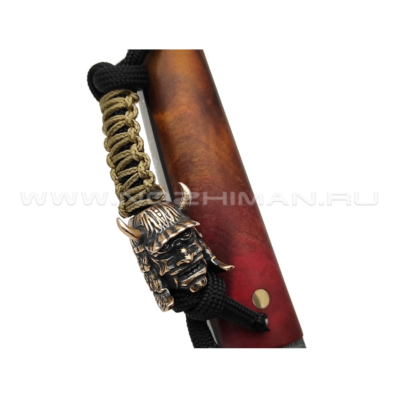Волчий Век нож Сакура Custom сталь PGK WA худ.травление, рукоять Стаб. карельская береза, G10, латунь