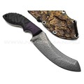 Волчий Век нож Кондрат 12 Custom сталь 95Х18 WA битый камень, обух 6 мм, рукоять G10 black & purple, пины карбон Волчий Век нож Кондрат 12 Custom сталь 95Х18 WA битый камень, обух 6 мм, рукоять G10 black & purple, пины карбон