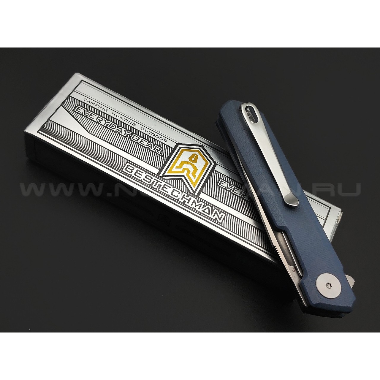 Нож Bestechman Mini Dundee BMK03D сталь D2 satin, рукоять G10 grey