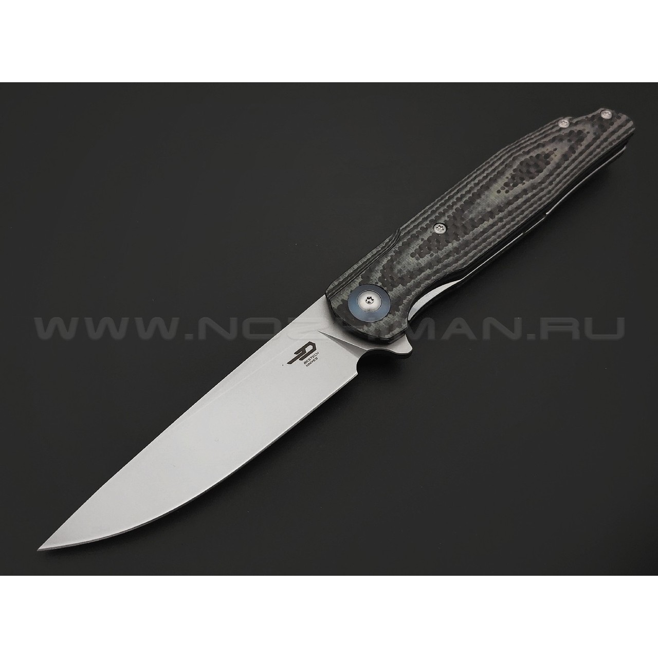 Нож Bestech Ascot BG19B сталь D2, рукоять Carbon fiber, G10 beige