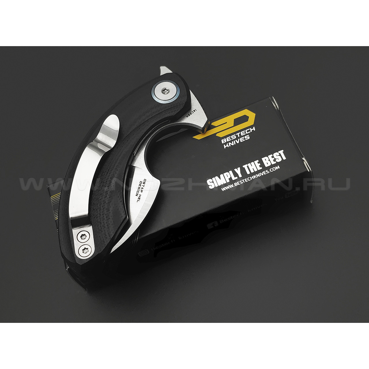 Нож Bestech Strelit BG52A-1 сталь 14C28N, рукоять G10 black